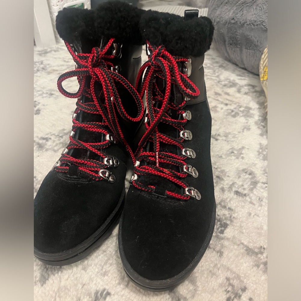 Marc Fisher black suede Brylee water resistant